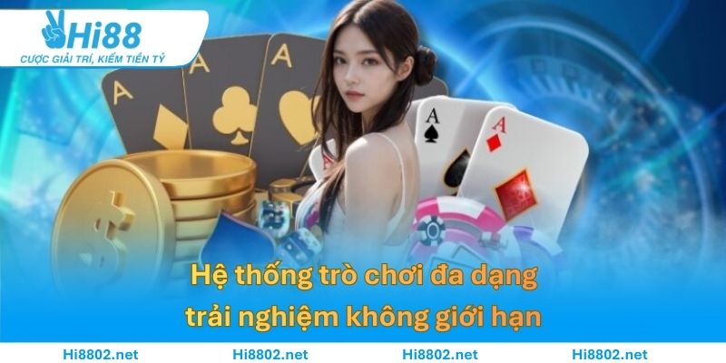 Hệ thống trò chơi đa dạng – trải nghiệm không giới hạn